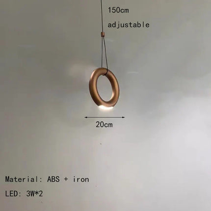 Suspension anneau réglable style Art Déco 4000K — LZ4X9M