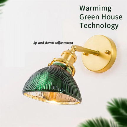 Applique murale nordique en laiton et verre pour décoration intérieure — LZ4G7XQ