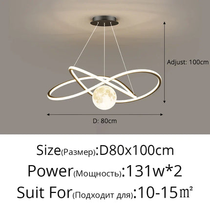 Lustre LED arrondi pour décoration intérieure — LZ4X9T2