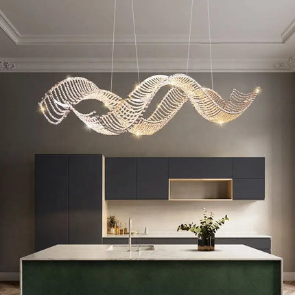 lustre de luxe moderne k9 en cristal suspendu personnalisé
