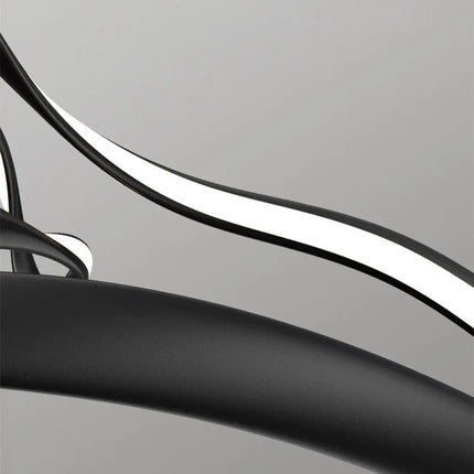 Lustre LED moderne en aluminium anneau irrégulier réglable — LZ4X9P2