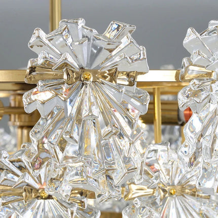 Lustre suspension moderne en cristal orné de fleurs — LZ4X9T