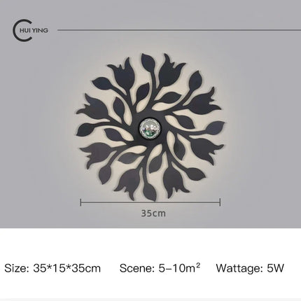Applique murale LED nordique en fer pour intérieur élégant — LZ4X9P2