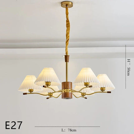 Lustre suspendu en bois pour décoration lumineuse — LZ4XJ9