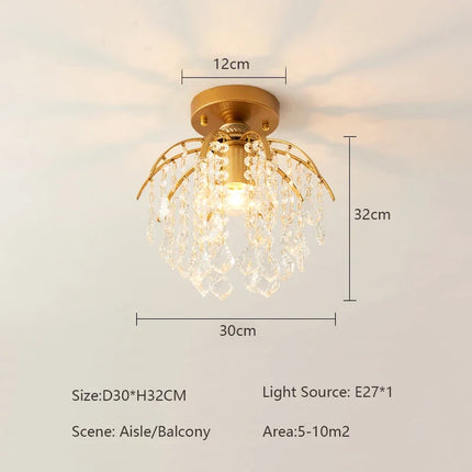 Lustre nordique moderne en cristal pour décoration intérieure lumineuse — LZ4X9T2