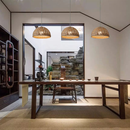 Abat-jour en rotin pour suspension ou lustre — LZ4X9P2Q