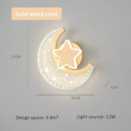 Applique murale lune et étoile pour chambre enfant — LZ4X9P2Q
