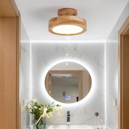 Plafonnier LED en bois nordique avec 3 températures de couleur pour couloir et entrée — LZ4P9XQ