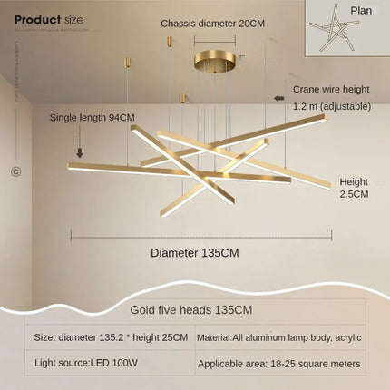 Lustre suspension moderne pour décoration intérieure lumineuse — LZ4X9T2