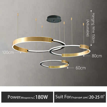 Lustre suspension moderne au style nordique pour intérieur — LZ4X9M