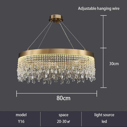 Plafonnier LED décoratif moderne en cristal pour intérieur — LZ4X9P