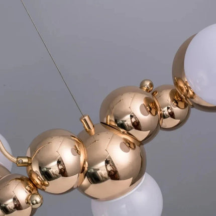 Suspension moderne 2024 en métal avec boules, forme chenille — LZ4X9P