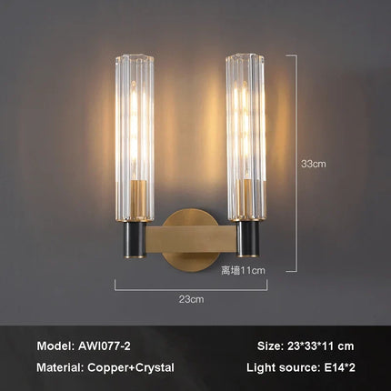 Applique murale LED rétro en laiton pour éclairage moderne — LZ4D9XQ