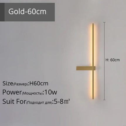 Applique murale LED en aluminium au design minimaliste pour intérieur — LZ4X9T2