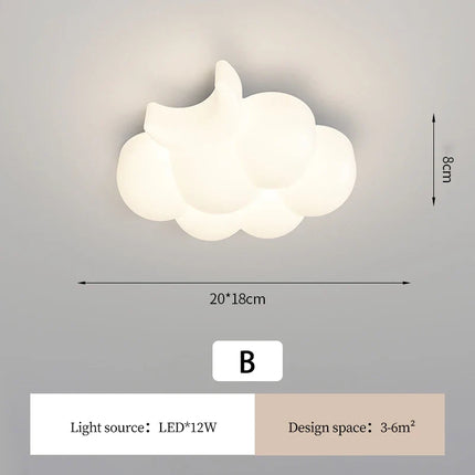 Applique murale nuage blanche au design moderne et chaleureux — LZ4X9T2