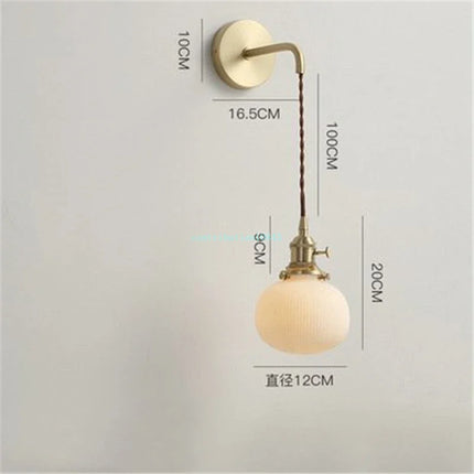 Applique murale LED vintage en céramique style nordique moderne — LZ4X9P2