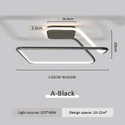 Plafonnier moderne réglable avec télécommande pour intérieur — LZ4X9P