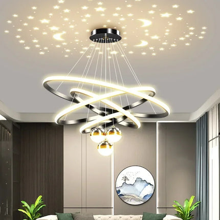 Lustre LED moderne effet ciel étoilé pour décoration intérieure — LZ4X9J
