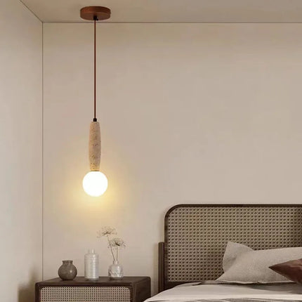 Lustre suspension nordique en marbre naturel à fil réglable — LZ4X9P