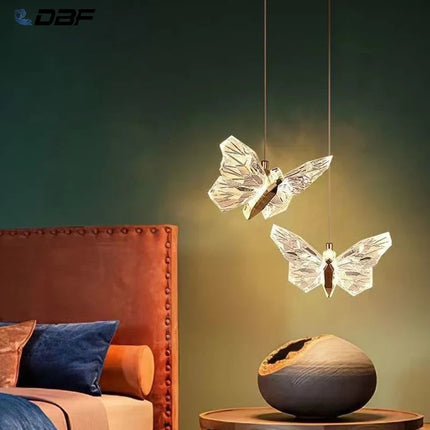Lustre papillon en cristal pour décoration intérieure élégante — LZ4X9T2
