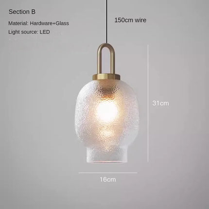 Lustre suspension en verre au design minimaliste et léger — LZ4X9P2Q