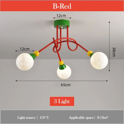 Plafonnier 3D lune bulle pour chambre enfant ambiance magique — LZ4X9Q