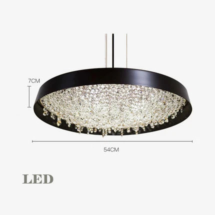 Lustre moderne noir et blanc en cristal pour intérieur — LZ4X9T