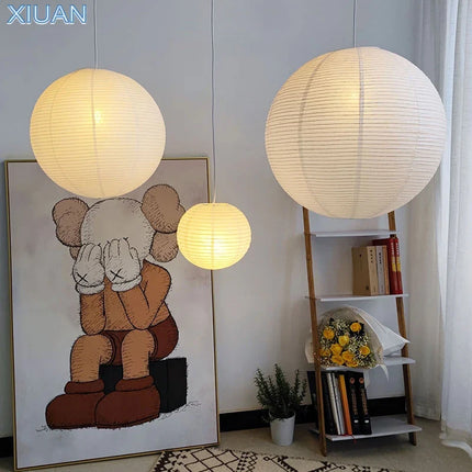 Lustre vintage en papier LED pour éclairage intérieur — LZ4X9M