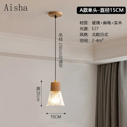Lustre suspension nordique japonais à trois têtes design créatif — LZ4X9M
