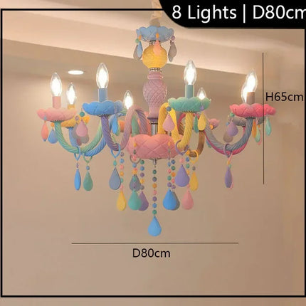 lustre arc-en-ciel pour enfants style macarone kawaii led