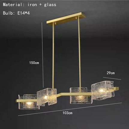 Lustre en verre motif eau pour décoration intérieure créative — LZ4X9J