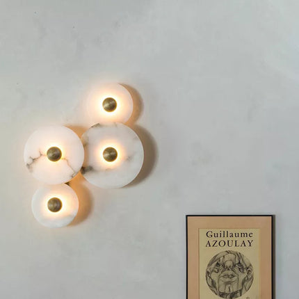 Applique murale LED en marbre naturel élégant — LZ4X9QJ