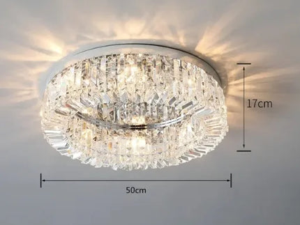 Lustre LED moderne en cristal doré et argenté pour intérieur — LZ4X9M