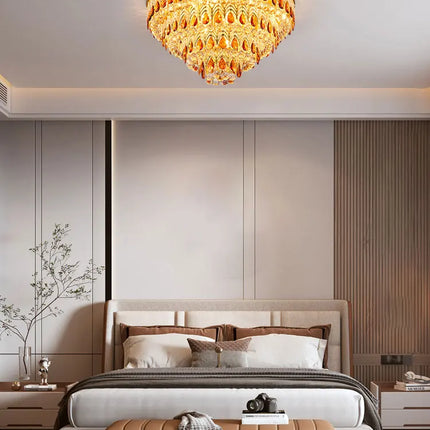 Lustre dimmable en cristal pour intérieur moderne — LZ4X9QJ2