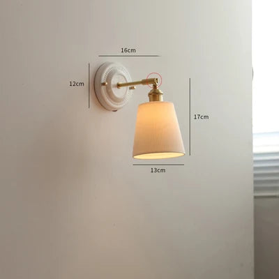 Applique murale LED style nordique japonaise cuivre et blanc — LZ4X9TQ