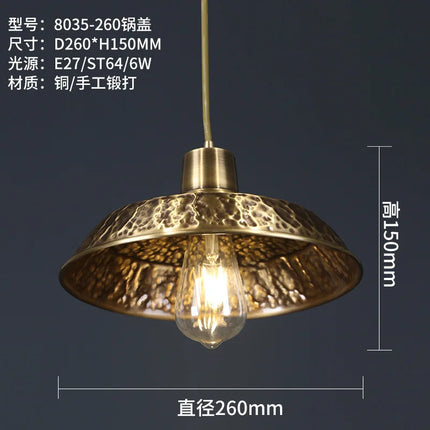 Lustre décoratif en cuivre style chinois pour ambiance zen — LZ4X9P2