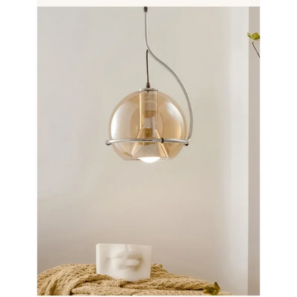 Lustre suspension boule en verre style nordique rétro pour cafés — LZ4X9T2