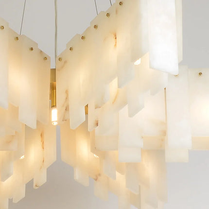 Lustre moderne en marbre naturel espagnol avec LED intégrée — LZ4X9P