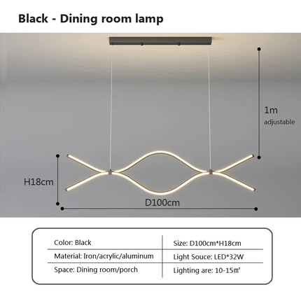 suspension LED design moderne pour restaurant