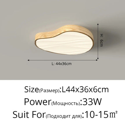 Lustre moderne en grain de bois pour éclairage intérieur simple — LZ4D9X
