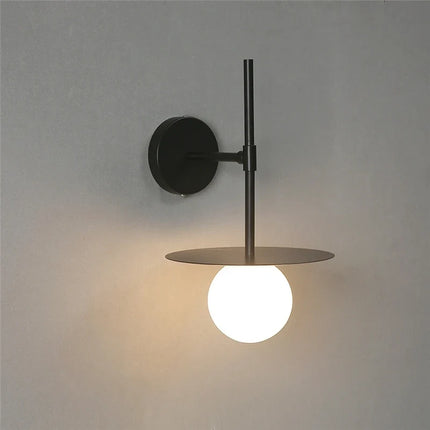 Applique murale circulaire en fer et verre LED personnalisable — LZ4XJ9