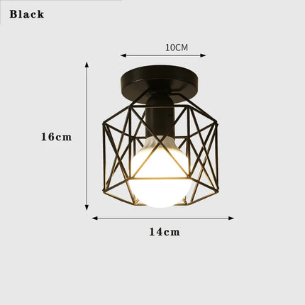 Plafonnier cage en métal pour couloir — LZ4X9P