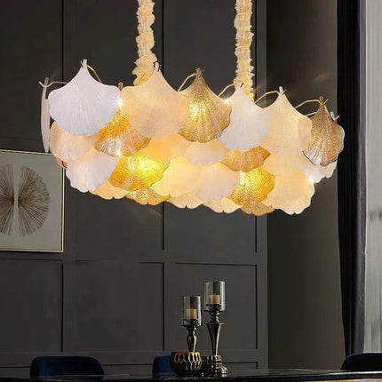 Suspension décorative moderne en verre motif ginkgo — LZ4P9XQ7