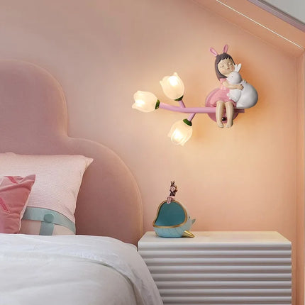Applique murale rechargeable en résine décorative pour chambre d’enfant — LZ4X9T1