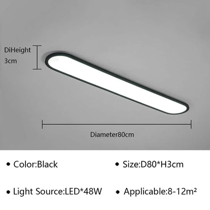 Plafonnier LED ultra fin pour intérieur moderne et élégant — LZ4D7Q9