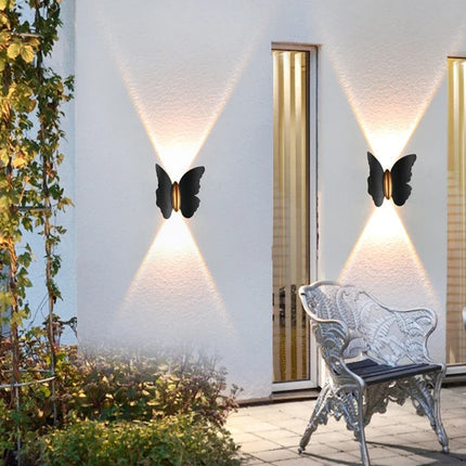 Applique murale étanche design papillon pour éclairage extérieur moderne — LZ4X9T2