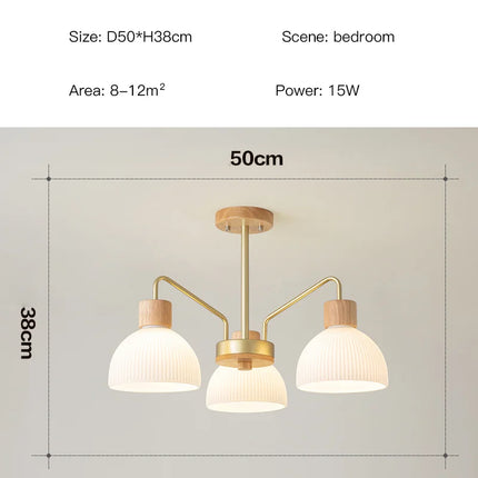 Lustre en bois au design moderne pour décoration intérieure élégante — LZ4X9M