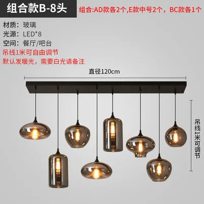 Lustre suspension en verre style nordique pour restaurant et café — LZ4X9T