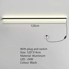 120cm-Noir-Interrupteur / Lumière blanche