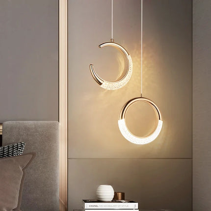 Lustre ovale en cristal avec éclairage LED nordique — LZ4P9X